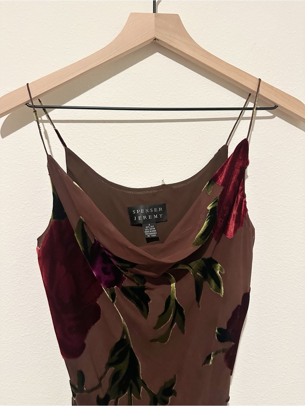 Vintage Spenser Jeremy Brown Slip Floral Midi Dress - 8 - Picture 3 of 5